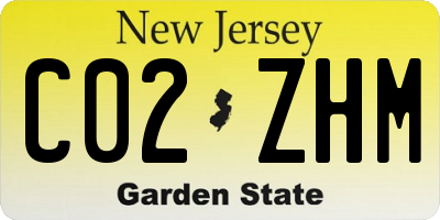 NJ license plate C02ZHM