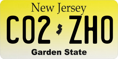 NJ license plate C02ZHO