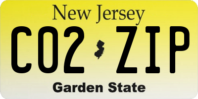 NJ license plate C02ZIP