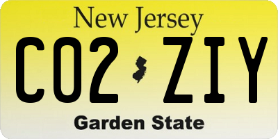 NJ license plate C02ZIY