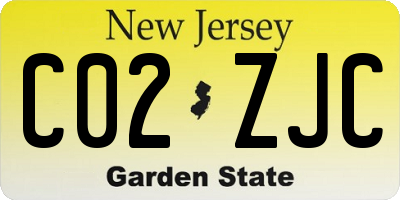 NJ license plate C02ZJC