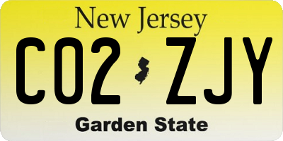NJ license plate C02ZJY
