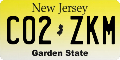NJ license plate C02ZKM