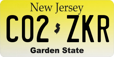 NJ license plate C02ZKR