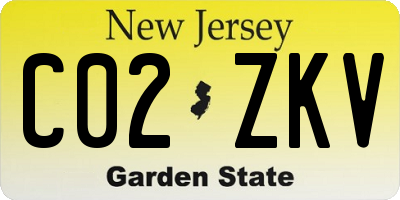 NJ license plate C02ZKV