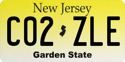 NJ license plate C02ZLE