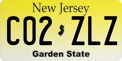 NJ license plate C02ZLZ