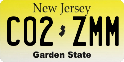 NJ license plate C02ZMM