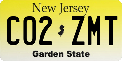 NJ license plate C02ZMT