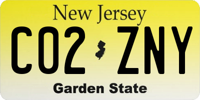 NJ license plate C02ZNY