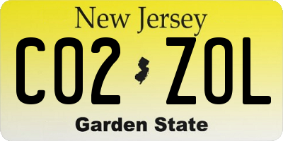 NJ license plate C02ZOL