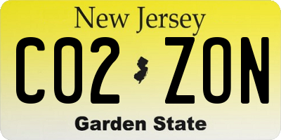 NJ license plate C02ZON