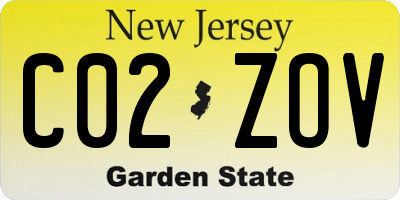 NJ license plate C02ZOV