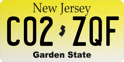 NJ license plate C02ZQF