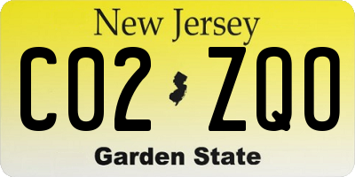 NJ license plate C02ZQO