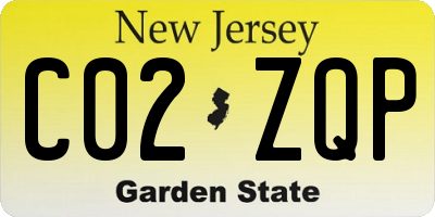 NJ license plate C02ZQP