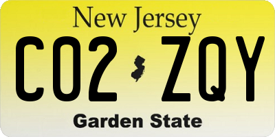 NJ license plate C02ZQY