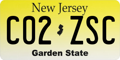 NJ license plate C02ZSC
