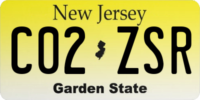 NJ license plate C02ZSR