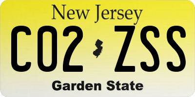 NJ license plate C02ZSS