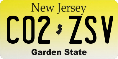 NJ license plate C02ZSV