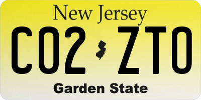NJ license plate C02ZTO