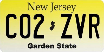 NJ license plate C02ZVR