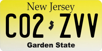 NJ license plate C02ZVV