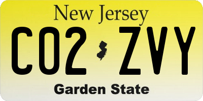 NJ license plate C02ZVY