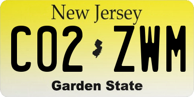 NJ license plate C02ZWM
