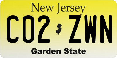 NJ license plate C02ZWN