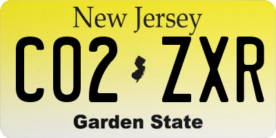 NJ license plate C02ZXR