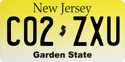 NJ license plate C02ZXU