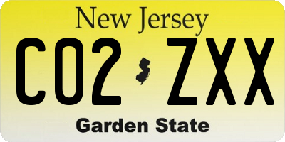 NJ license plate C02ZXX