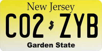 NJ license plate C02ZYB