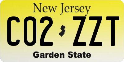NJ license plate C02ZZT