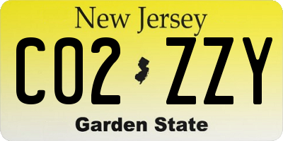 NJ license plate C02ZZY