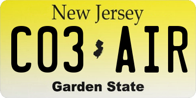 NJ license plate C03AIR
