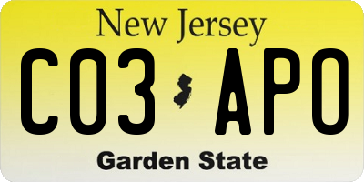 NJ license plate C03APO