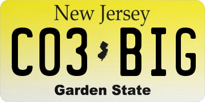 NJ license plate C03BIG