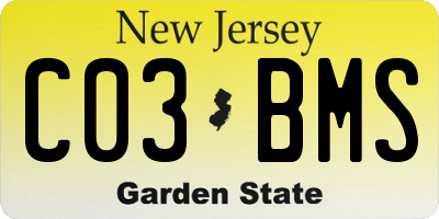 NJ license plate C03BMS