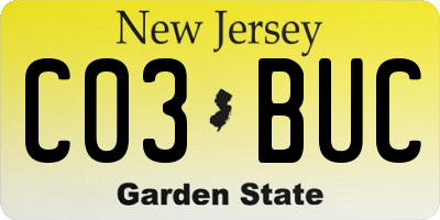 NJ license plate C03BUC