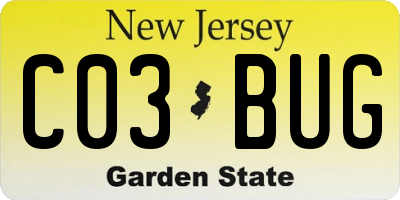 NJ license plate C03BUG