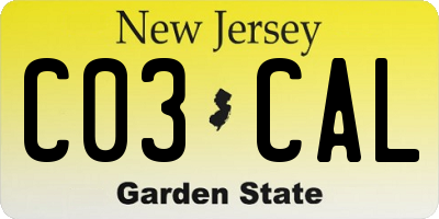 NJ license plate C03CAL