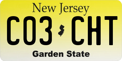 NJ license plate C03CHT