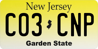 NJ license plate C03CNP