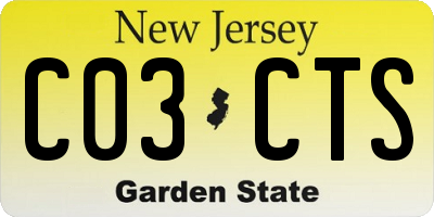 NJ license plate C03CTS