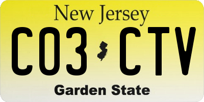 NJ license plate C03CTV