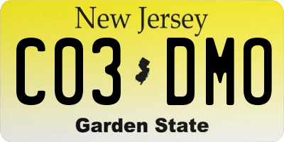 NJ license plate C03DMO