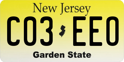 NJ license plate C03EEO